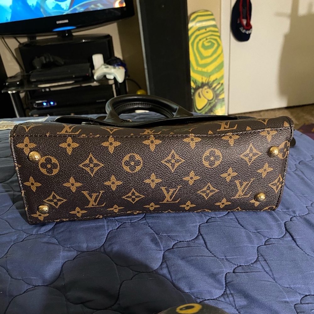 Louis Vuitton Black and Brown Monogram Satchel - Picture 8 of 8